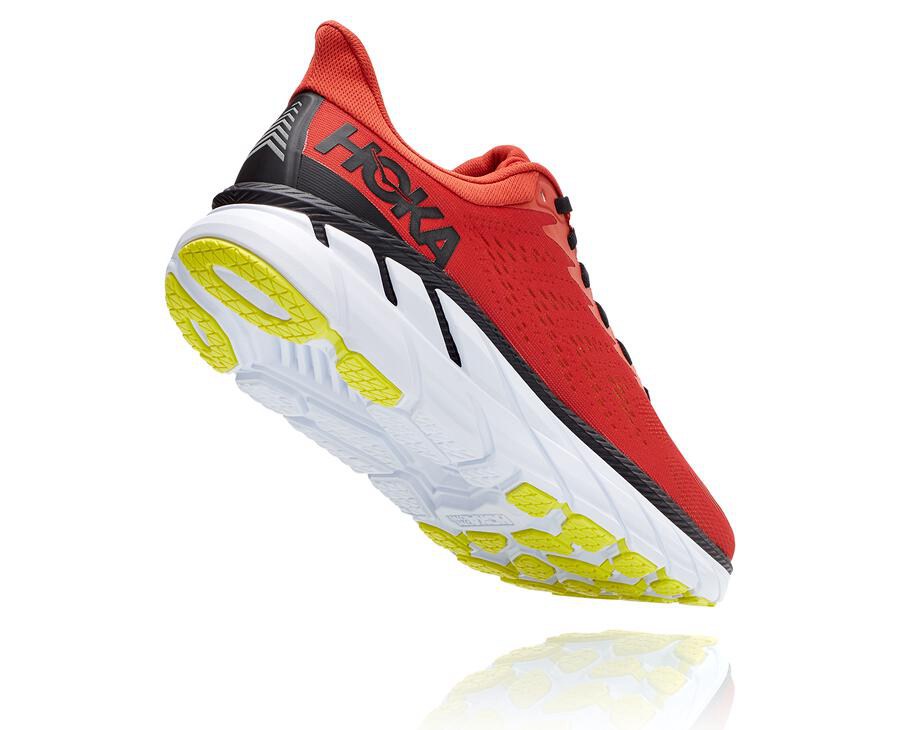 Hoka One One Running Shoes Mens Red - Clifton 7 - 68173TWUC